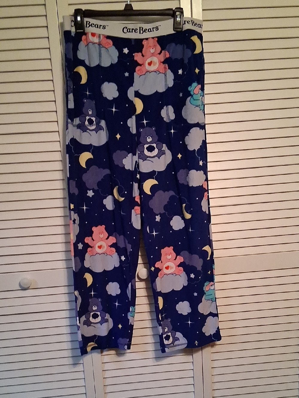 Care Bears Navy Blue Cloud & Moon Pajama Bottoms with Colorful Bears